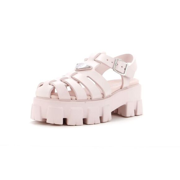 Prada Rubber Cage Platform Sandals